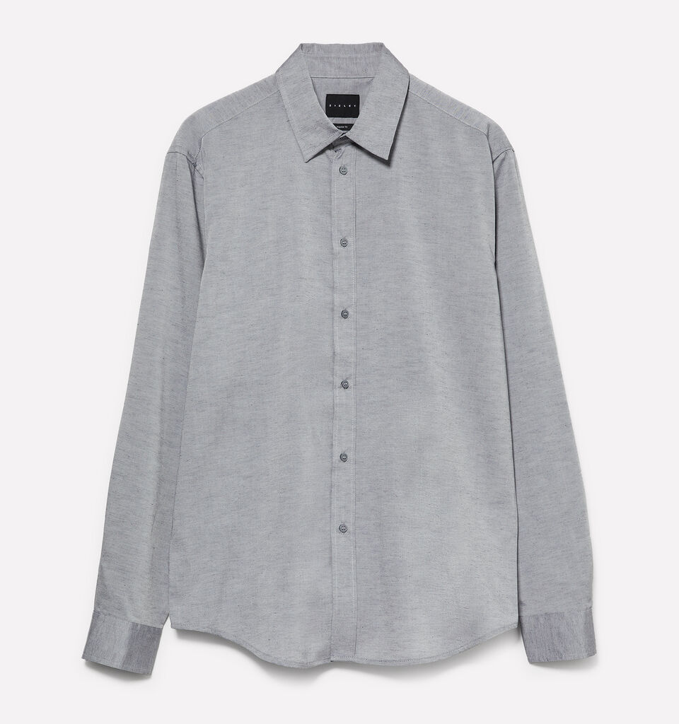 Camicia button down grigio chiaro - camicie regular da uomo - Grigio Chiaro | Sisley image number 1